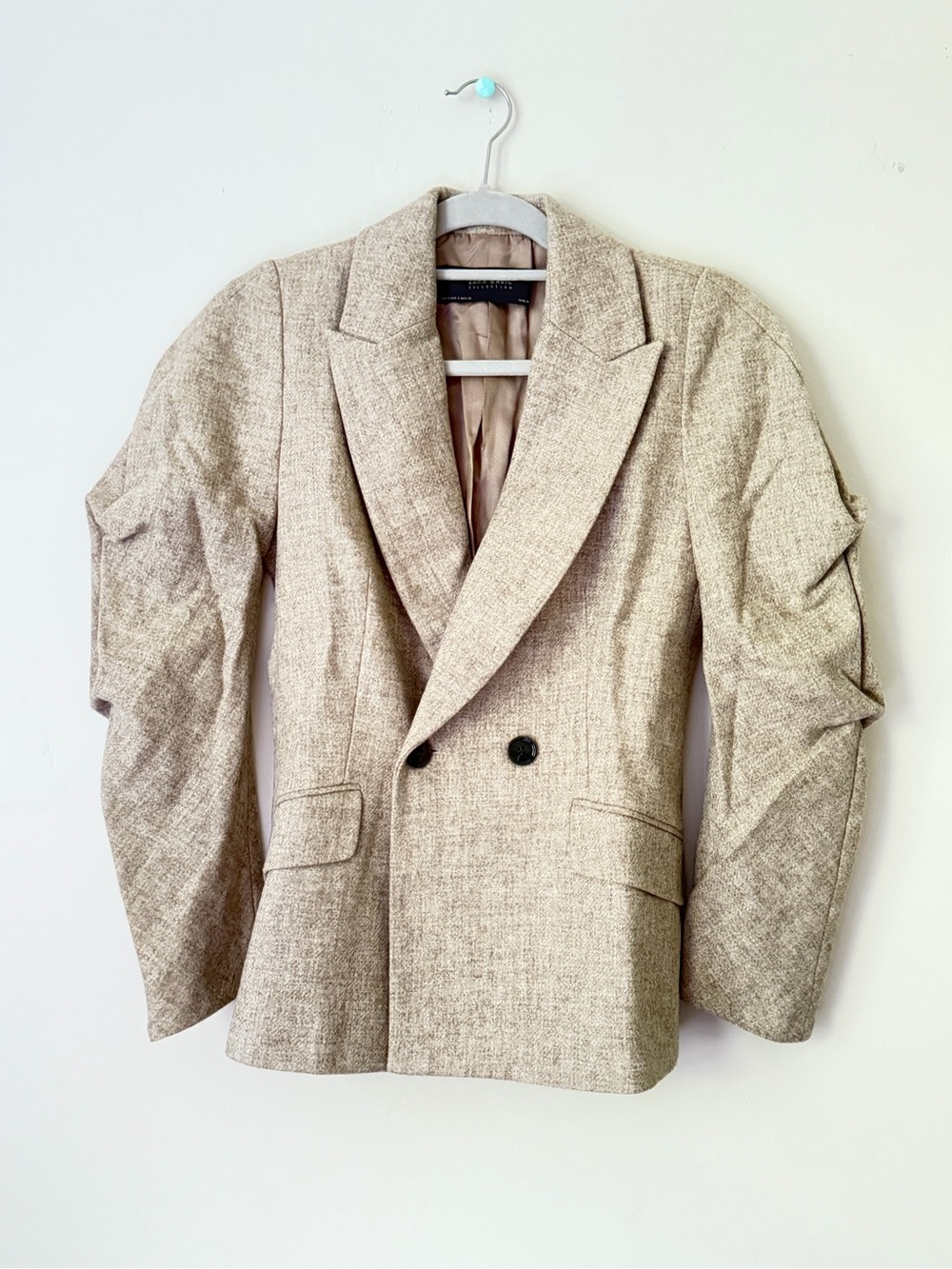 Zara Romantic Lambswool Full Sleeve Wool Jacket | Size S